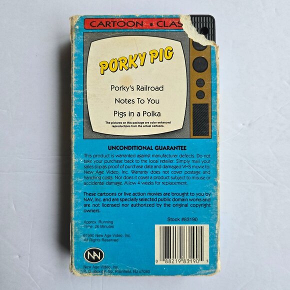 Porky Pig Cartoon Classics VHS - Porkys Railroad Notes To You Pigs In A Polka - - Picture 15 of 16